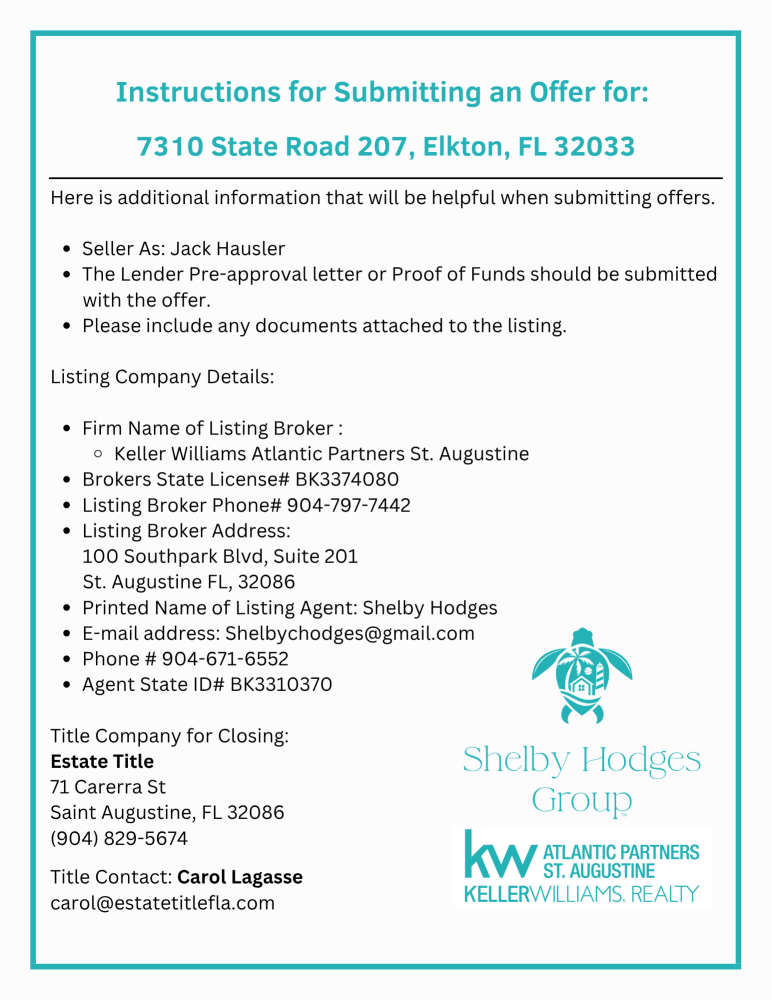 7310 State Road 207, Elkton, FL 32033