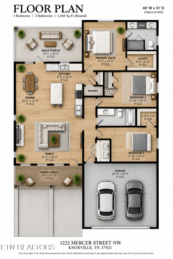 1222 NW Mercer St, Knoxville, TN 37921