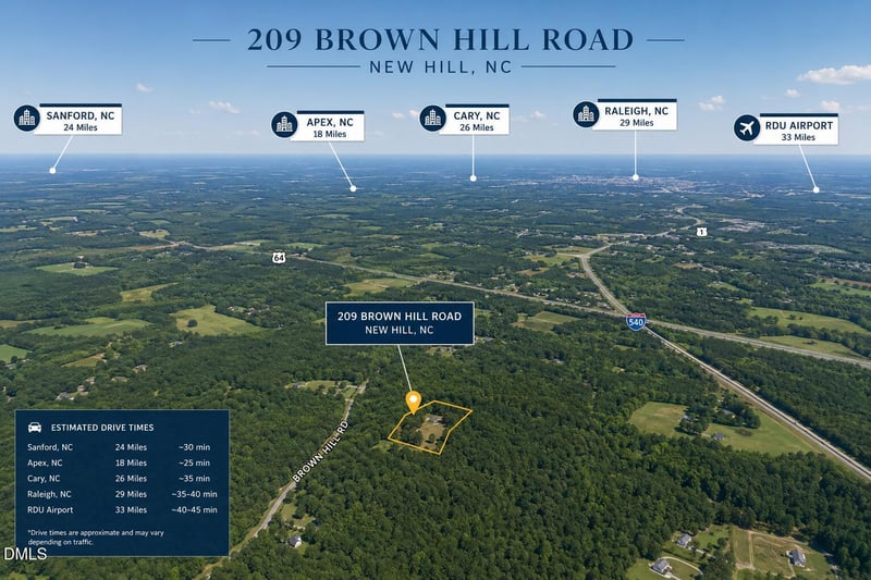 209 Brown Hill Rd, New Hill, NC 27562