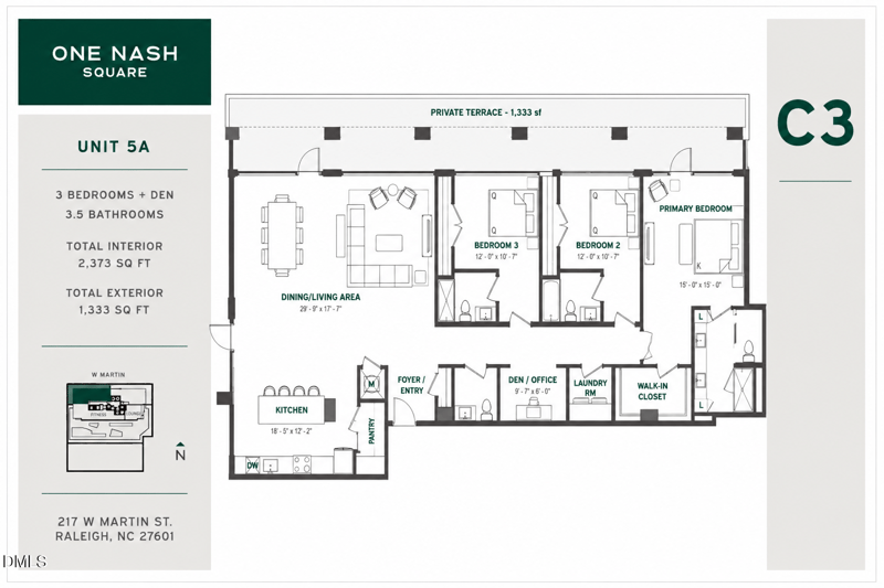 217 W Martin St #5 A, Raleigh, NC 27601
