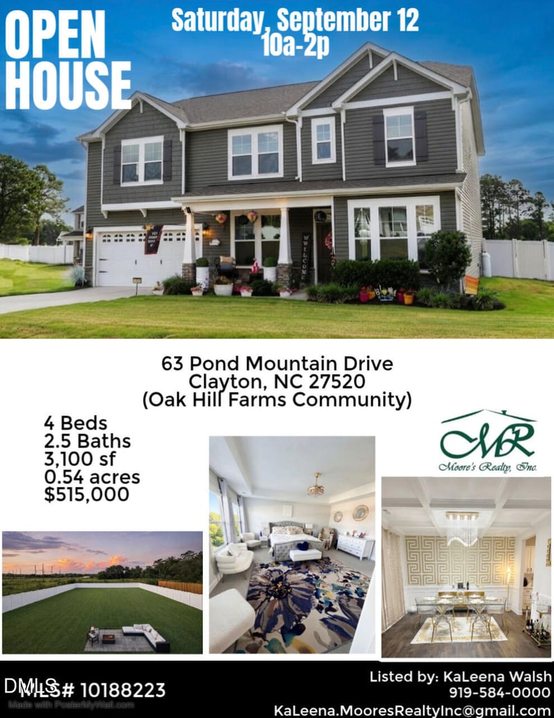 63 Pond Mountain Dr, Clayton, NC 27520