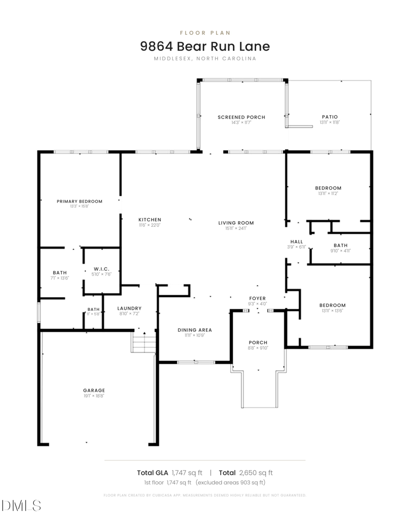 9864 Bear Run Ln, Middlesex, NC 27557