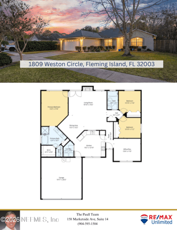 1809 Weston Cir, Fleming Island, FL 32003