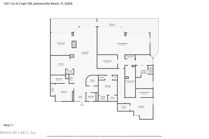 1221 1st St #12B, Jacksonville Beach, FL 32250