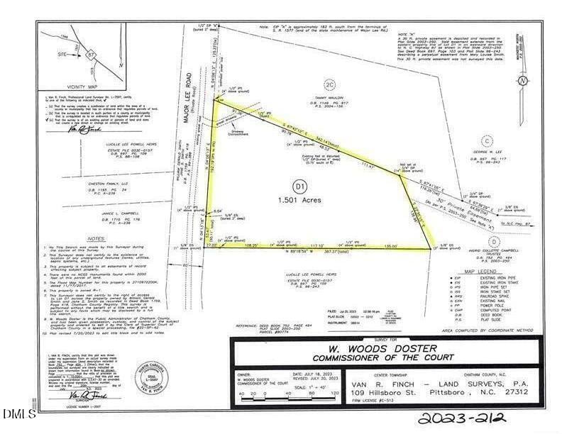 Major Lee Rd Lot D & D1, Pittsboro, NC 27312