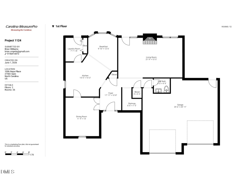 1006 Napa Pl, Apex, NC 27502