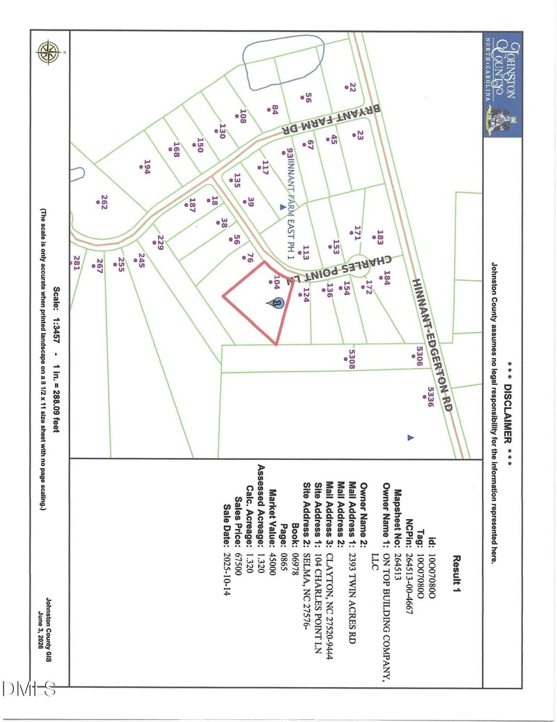 104 Charles Point Ln, Selma, NC 27576