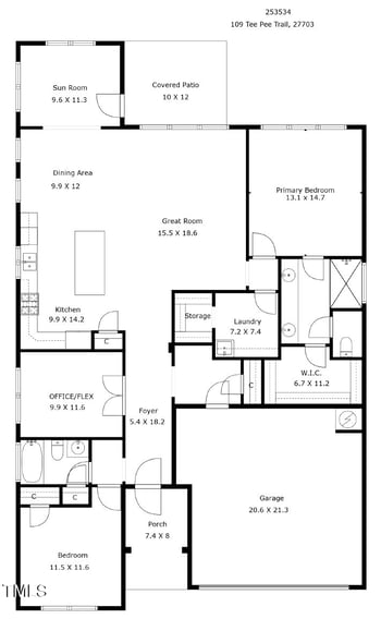 109 Tee Pee Trl, Durham, NC 27703