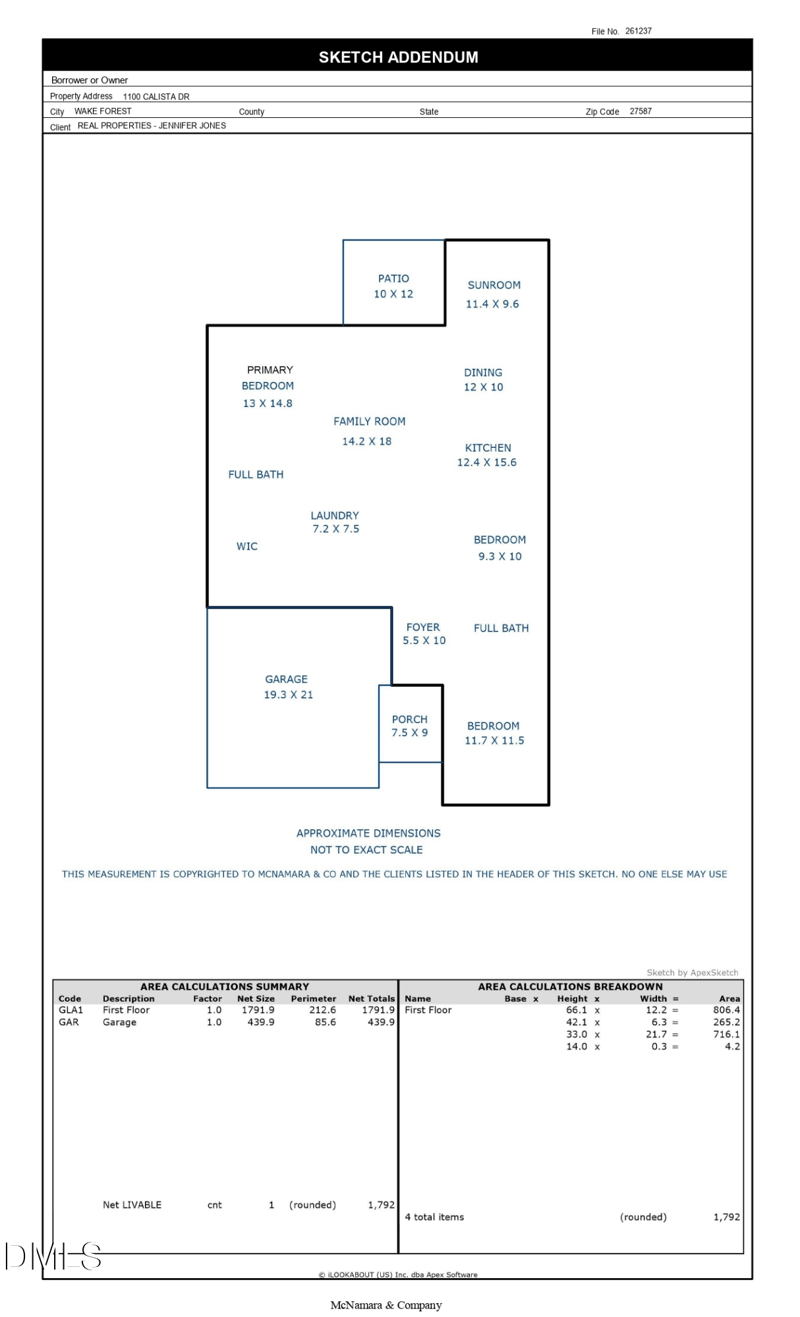 1100 Calista Dr, Wake Forest, NC 27587