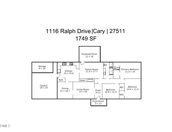 1116 Ralph Dr, Cary, NC 27511