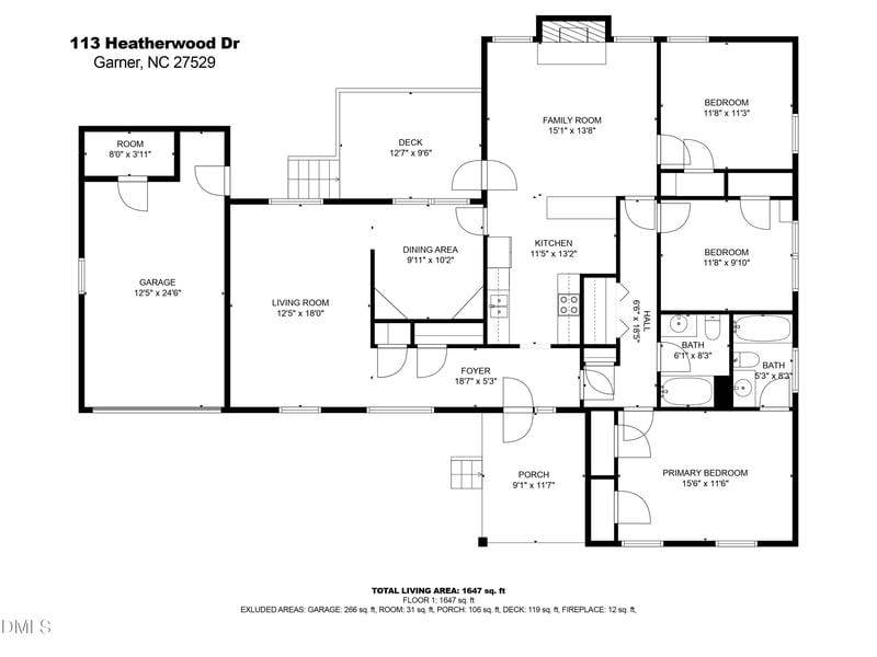 113 Heatherwood Dr, Garner, NC 27529