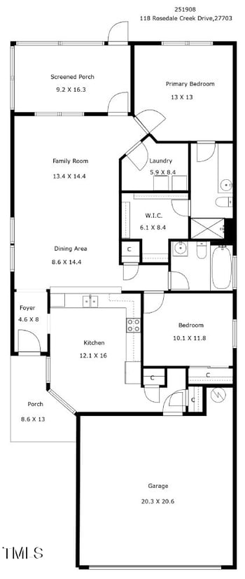 118 Rosedale Creek Dr, Durham, NC 27703