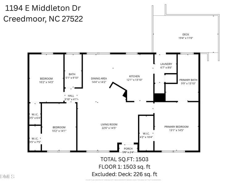 1194 Middleton Dr, Creedmoor, NC 27522