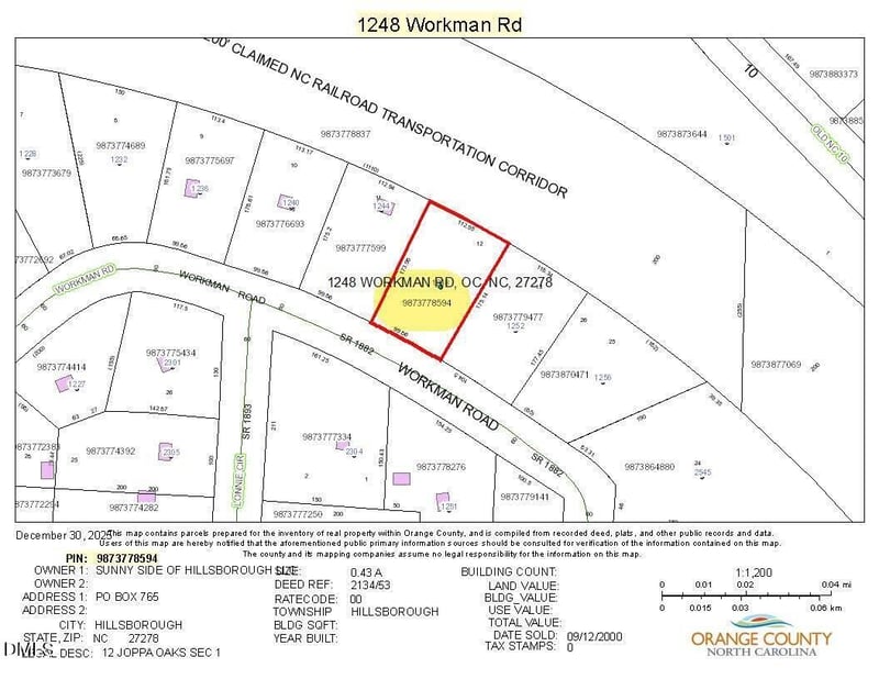 1248 Workman Rd Lot 12, Hillsborough, NC 27278