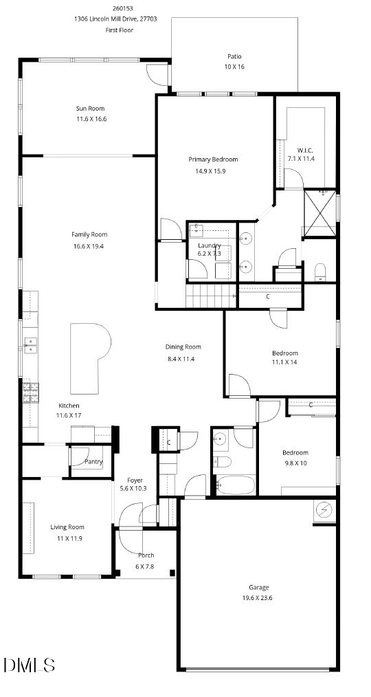 1306 Lincoln Mill Dr, Durham, NC 27703