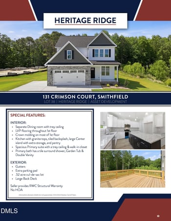131 Crimson Ct Lot 38, Smithfield, NC 27577