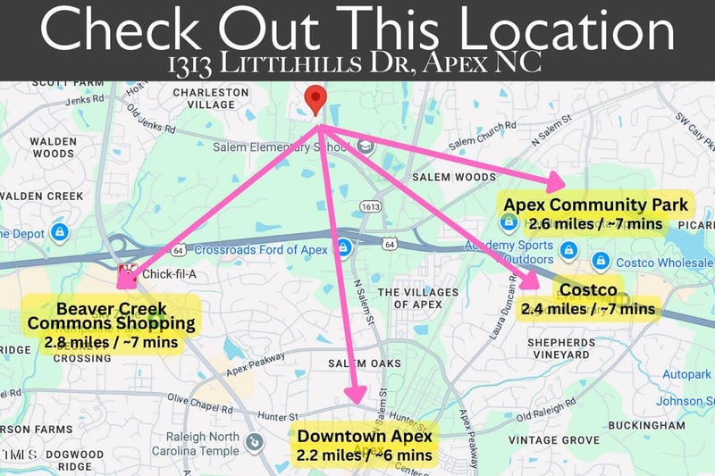 1313 Littlehills Dr, Apex, NC 27523
