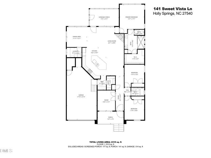 141 Sweet Vista Ln, Holly Springs, NC 27540