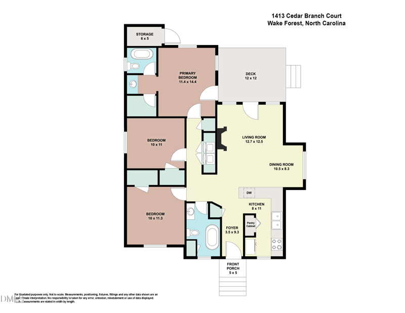 1413 Cedar Branch Ct, Wake Forest, NC 27587