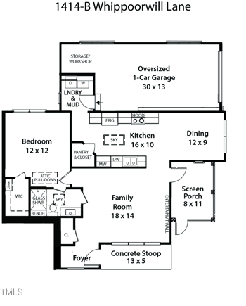 1414 B Whippoorwill Ln, Chapel Hill, NC 27517