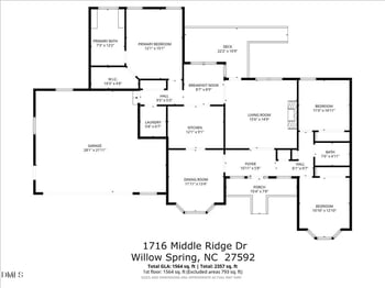 1716 Middle Ridge Dr, Willow Springs, NC 27592