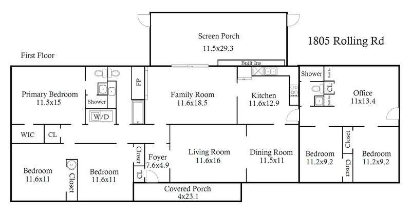 1805 Rolling Rd, Chapel Hill, NC 27514
