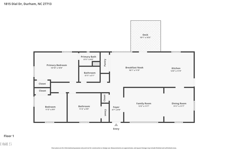1815 Dial Dr, Durham, NC 27713
