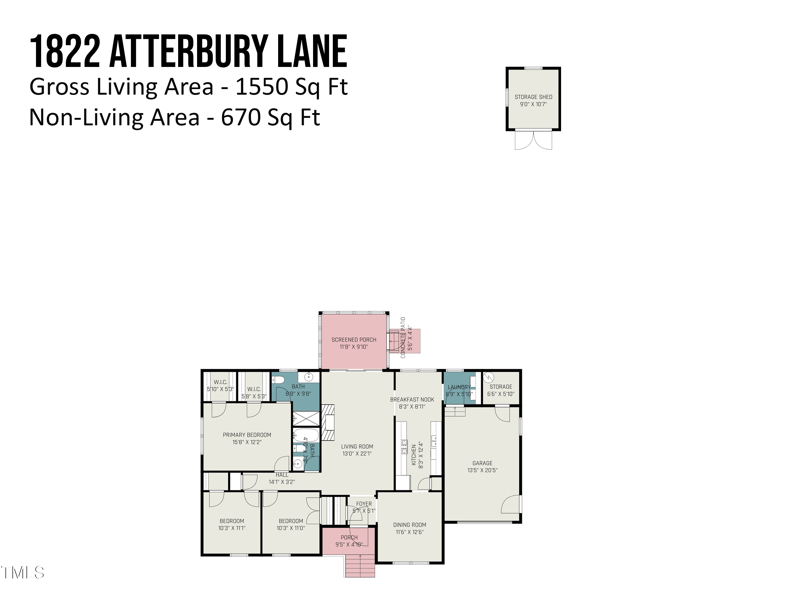 1822 Atterbury Ln, Durham, NC 27712