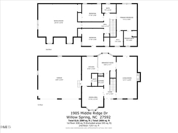 1905 Middle Ridge Dr, Willow Springs, NC 27592