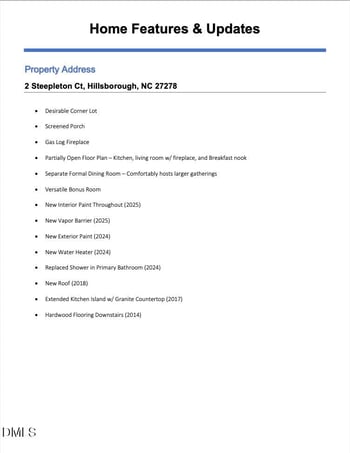 2 Steepleton Ct, Hillsborough, NC 27278
