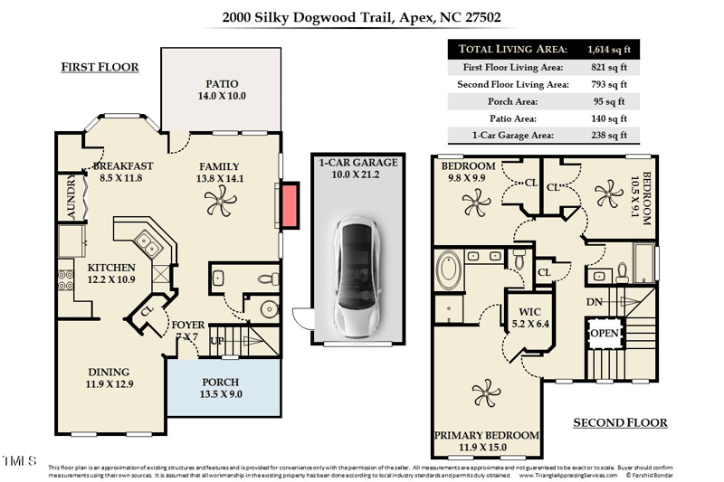 2000 Silky Dogwood Trl, Apex, NC 27502