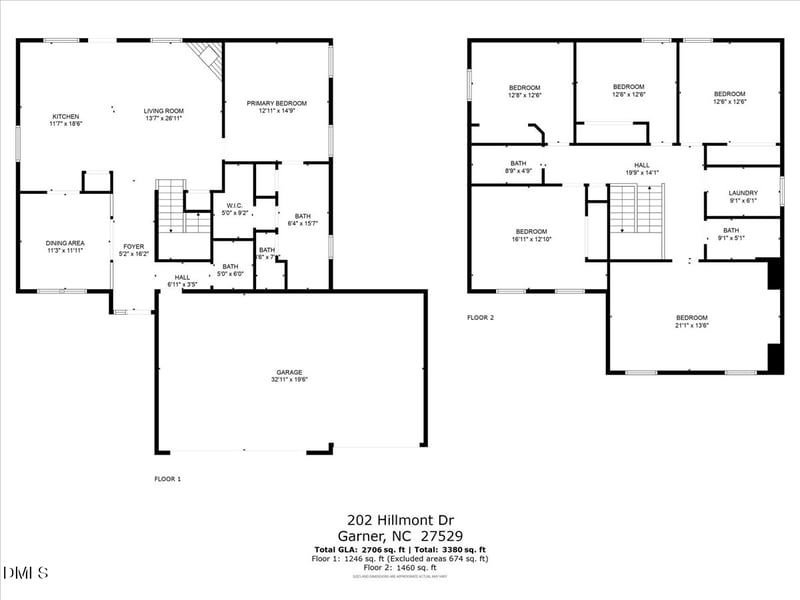 202 Hillmont Dr, Garner, NC 27529