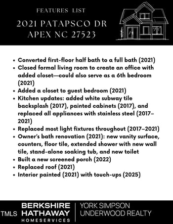 2021 Patapsco Dr, Apex, NC 27523