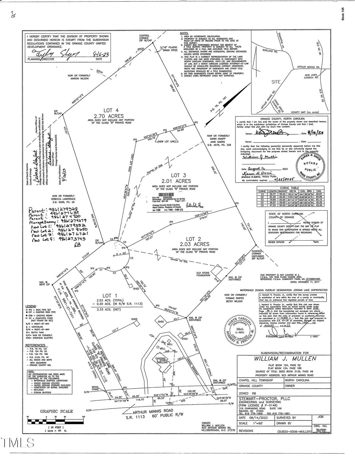 923 Arthur Minnis Road Lot 2, Hillsborough NC 27278