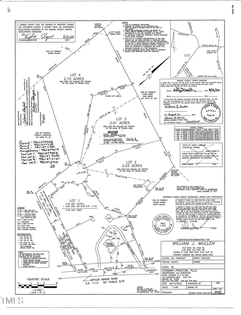 923 Arthur Minnis Road Lot 2, Hillsborough NC 27278