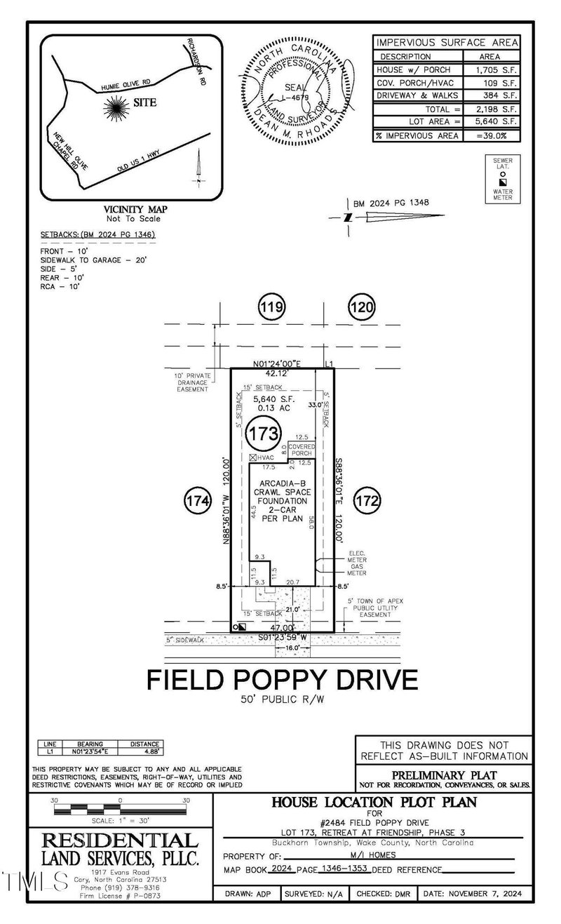 2484 Field Poppy Drive Lot 173, Apex NC 27502