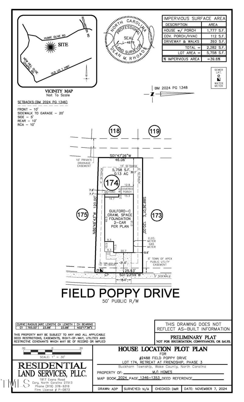 2488 Field Poppy Drive Drive Lot 174, Apex NC 27502