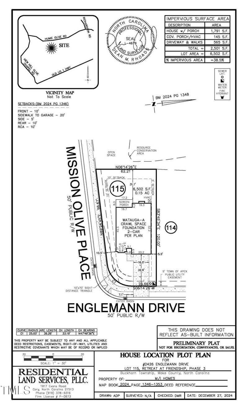 2426 Englemann Drive Lot 115, Apex NC 27502