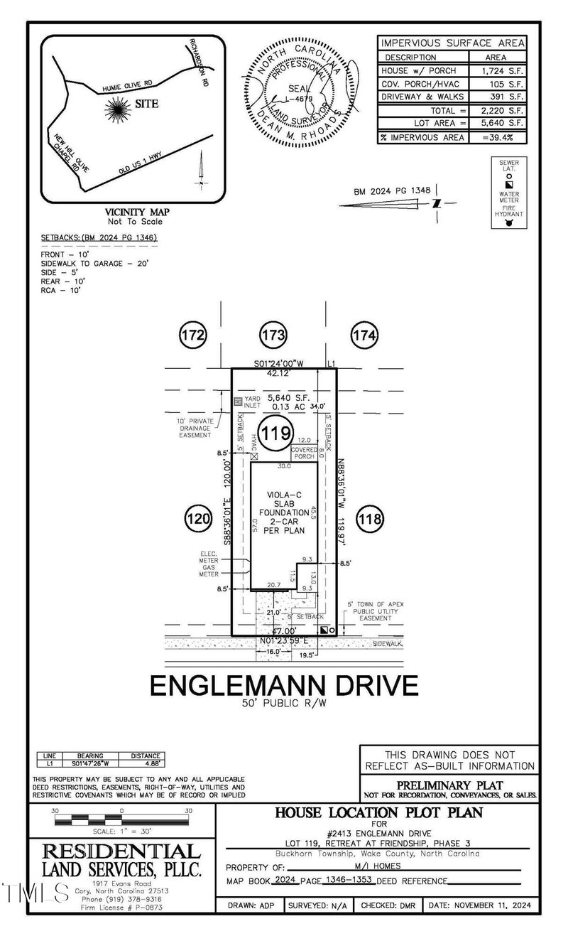 2413 Englemann Drive Lot 116, Apex NC 27502