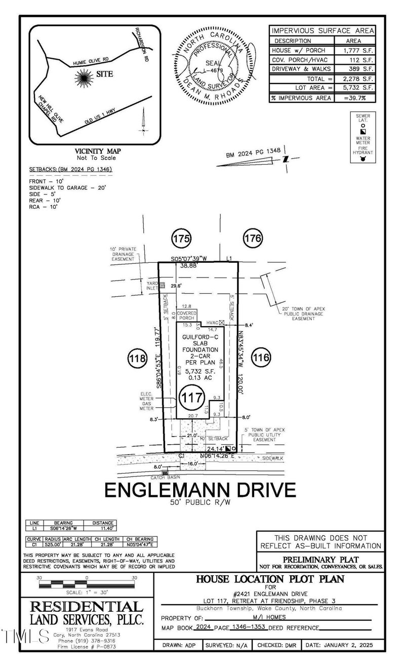 2421 Englemann Drive Lot 117, Apex NC 27502