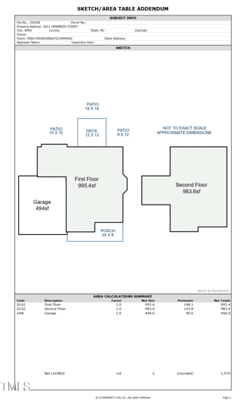 2011 Henniker St. Street, Apex NC 27523