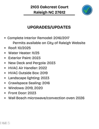 2103 Oakcrest Ct, Raleigh, NC 27612