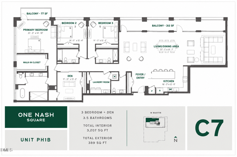 217 Martin St #Penthouse 1 B, Raleigh, NC 27601
