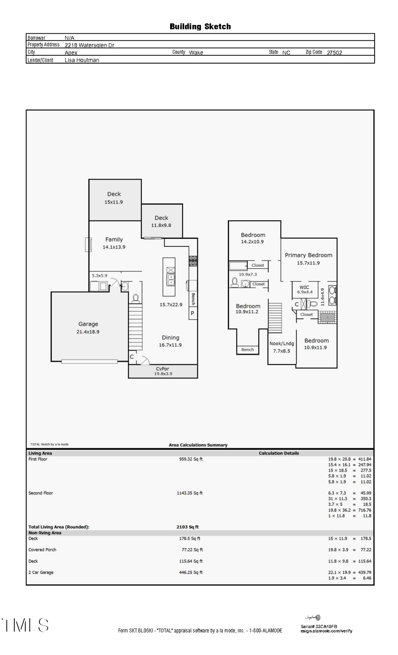 2218 Watersglen Dr, Apex, NC 27502