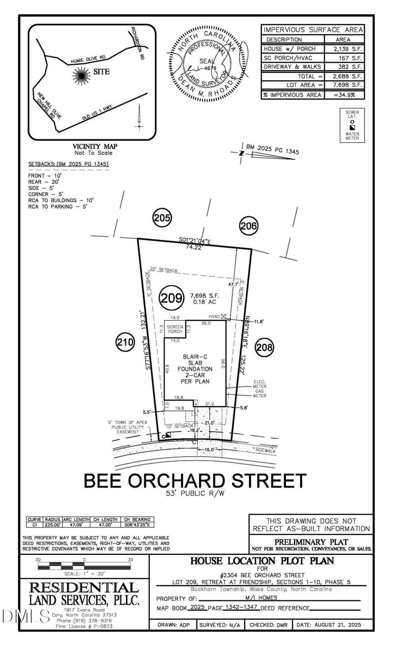 2304 Bee Orchard St Lot 209, Apex, NC 27502