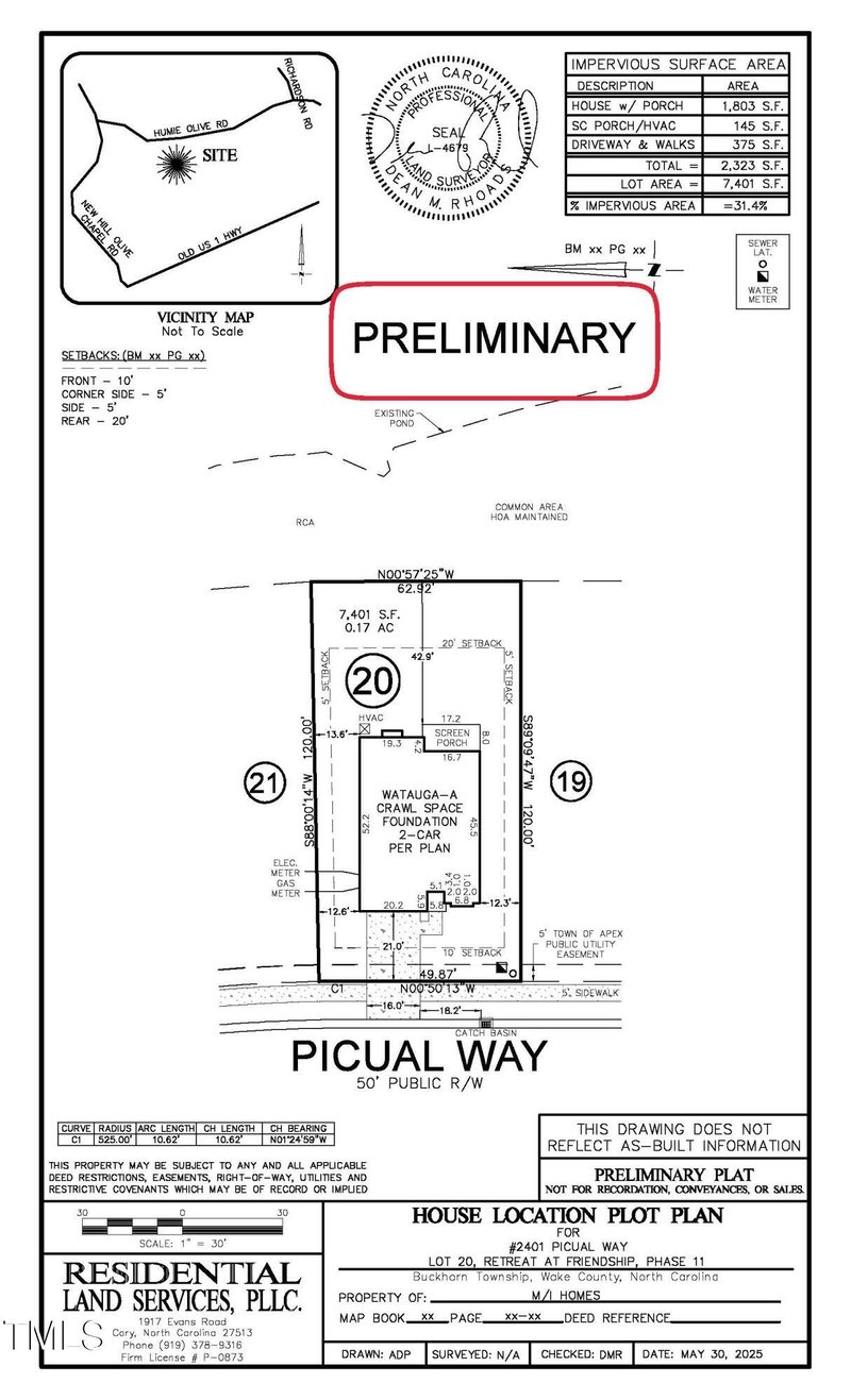 2401 Picual Way Lot 20, New Hill, NC 27562