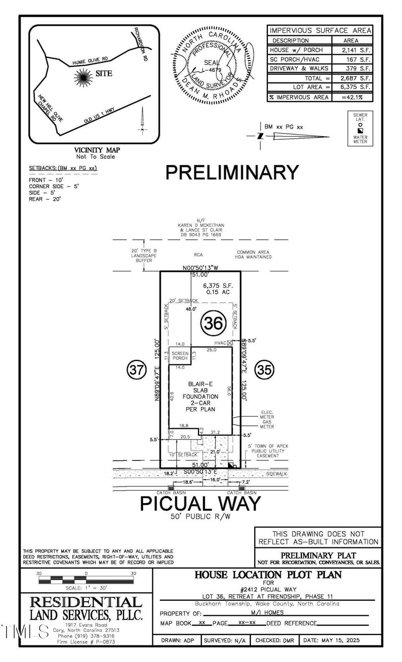 2412 Picual Way Lot 36, New Hill, NC 27562