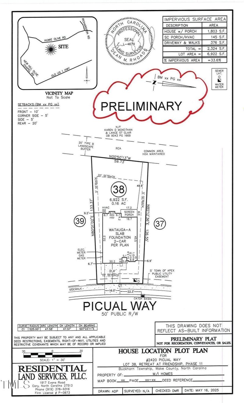 2420 Picual Way Lot 38, New Hill, NC 27562