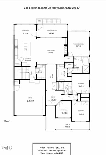 249 Scarlet Tanager Cir, Holly Springs, NC 27540