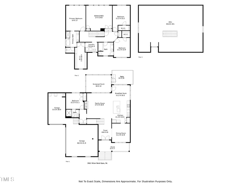 2661 Silver Bend Dr, Apex, NC 27539